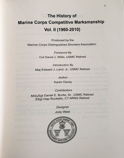 The History of Marine Corps Competitive Marksmanship, Vol. II