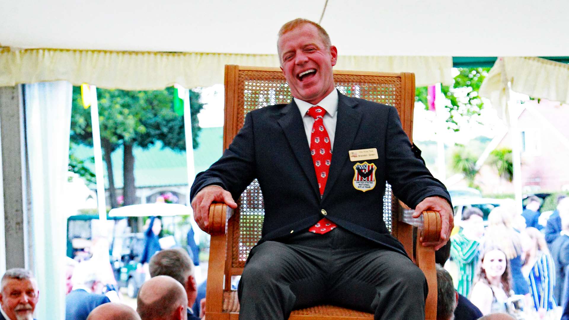 Brandon Green on chair