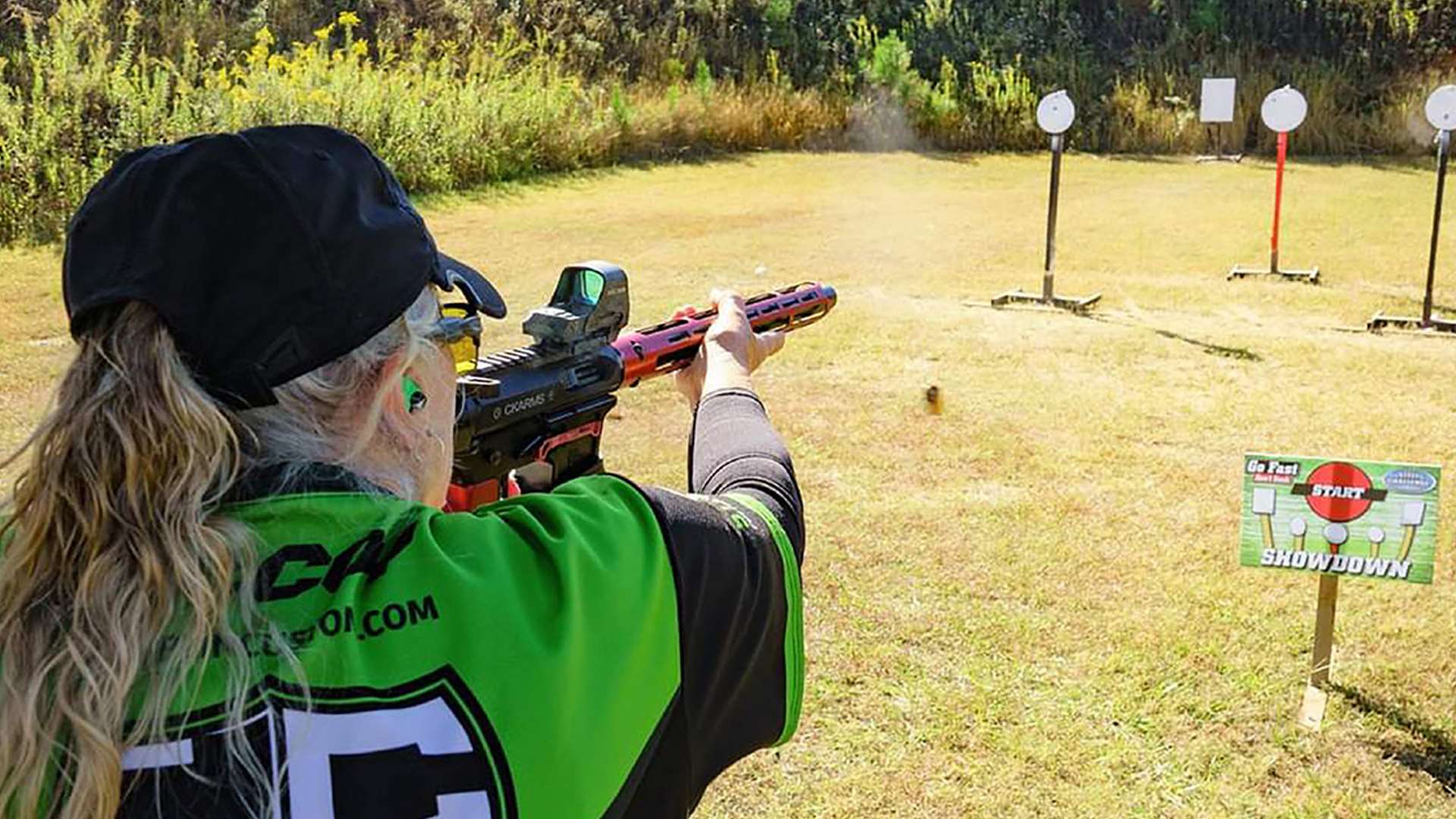 Diane McCoy shooting Steel Challenge