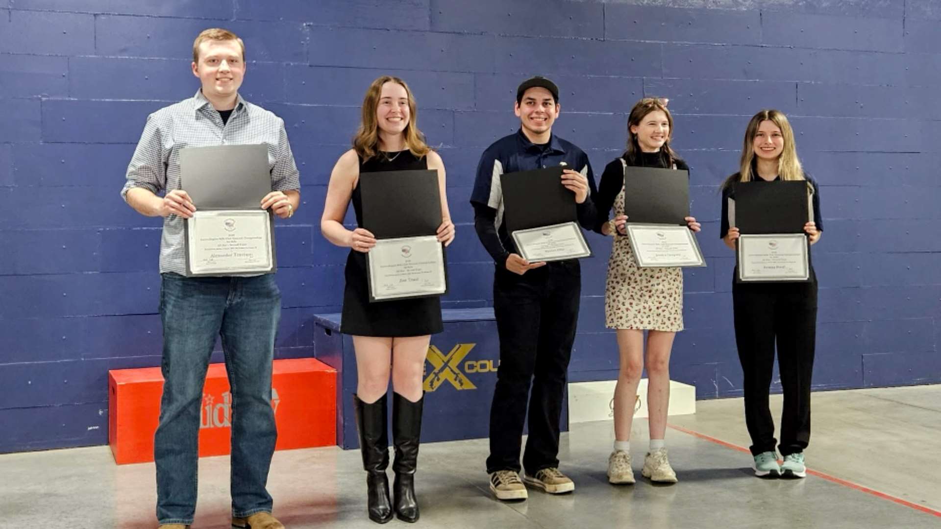Alex Travison with All-Star Team awards at the 2026 ASSA Intercollegiate Rifle Club National Championship