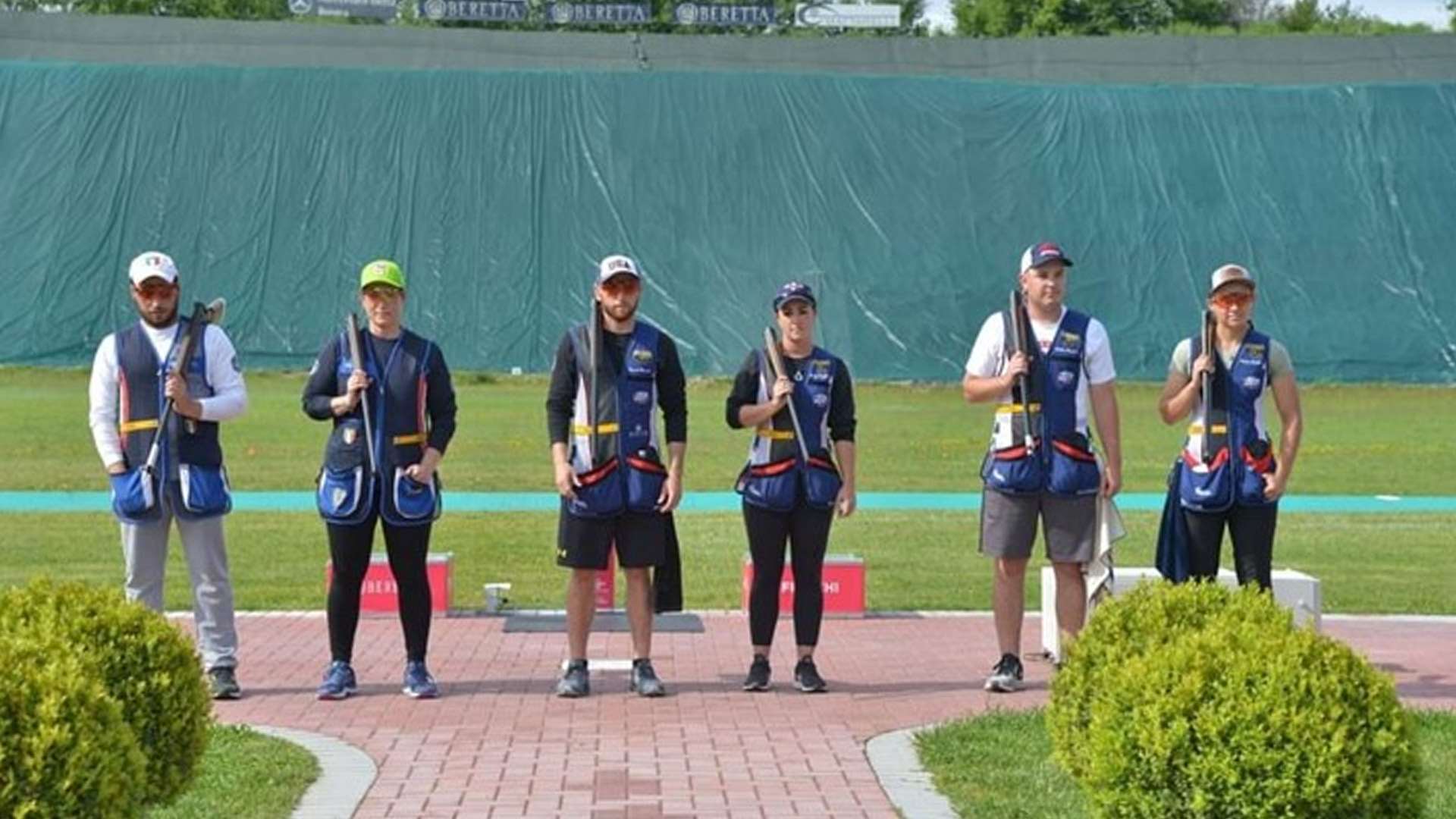 2021 Skeet Mixed Team podium | 2021 ISSF World Cup Italy