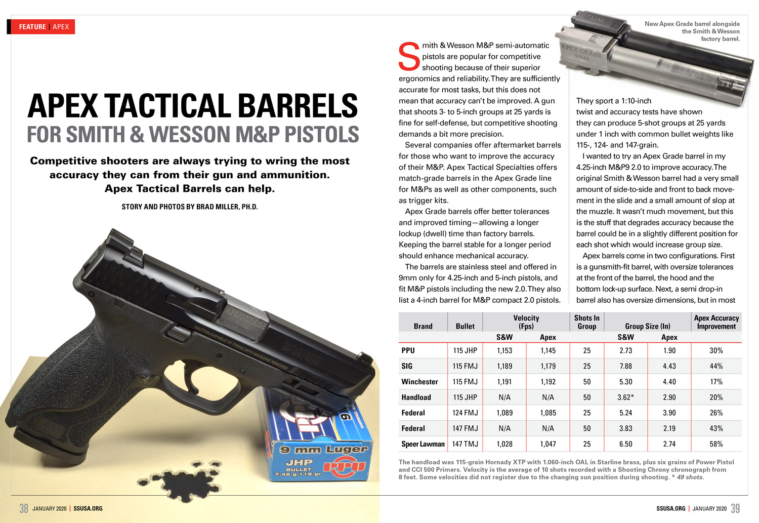 Apex Tactical Barrels For Smith &amp; Wesson M&amp;P Pistols