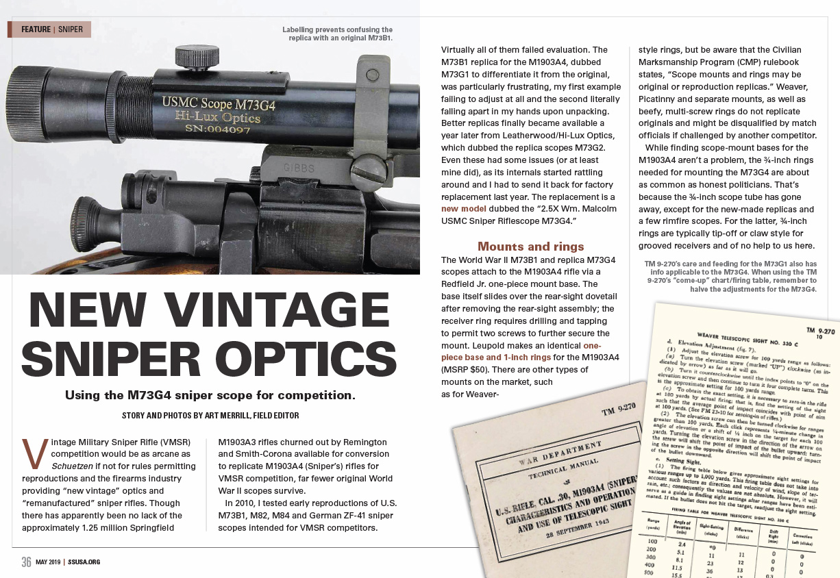 Vintage Military Sniper Rifle optics