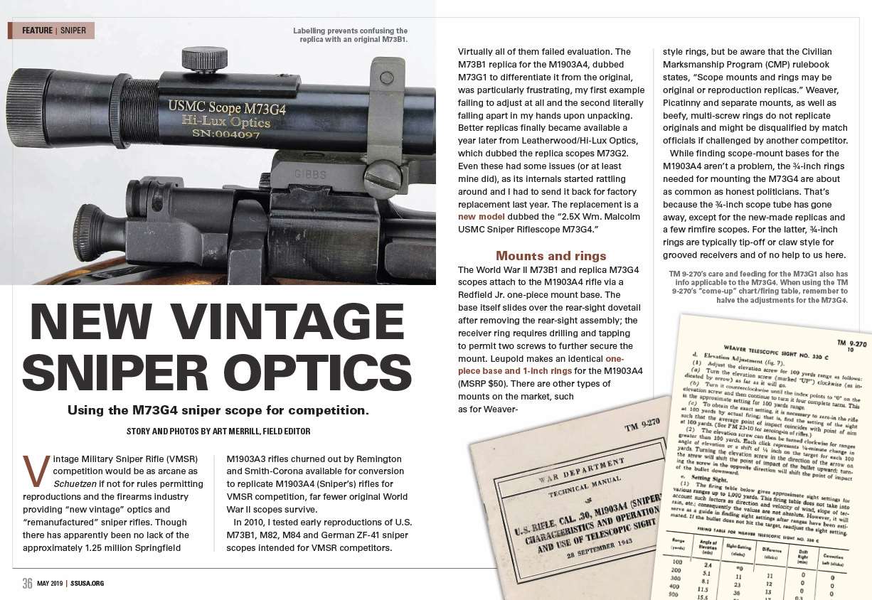 Vintage Military Sniper Rifle optics