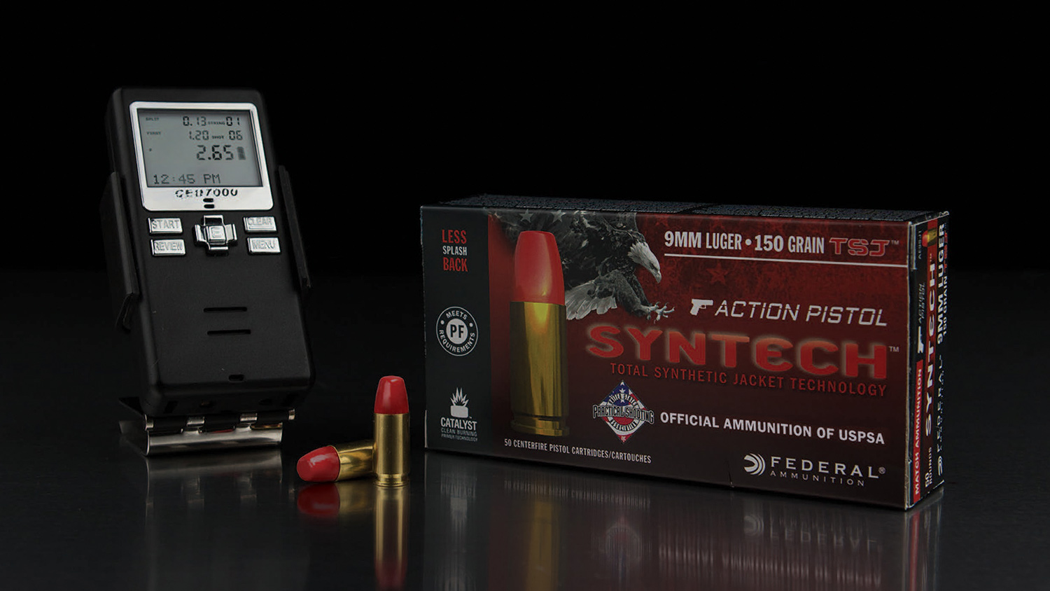 Clean and smooth Federal Syntech Action Pistol Ammo
