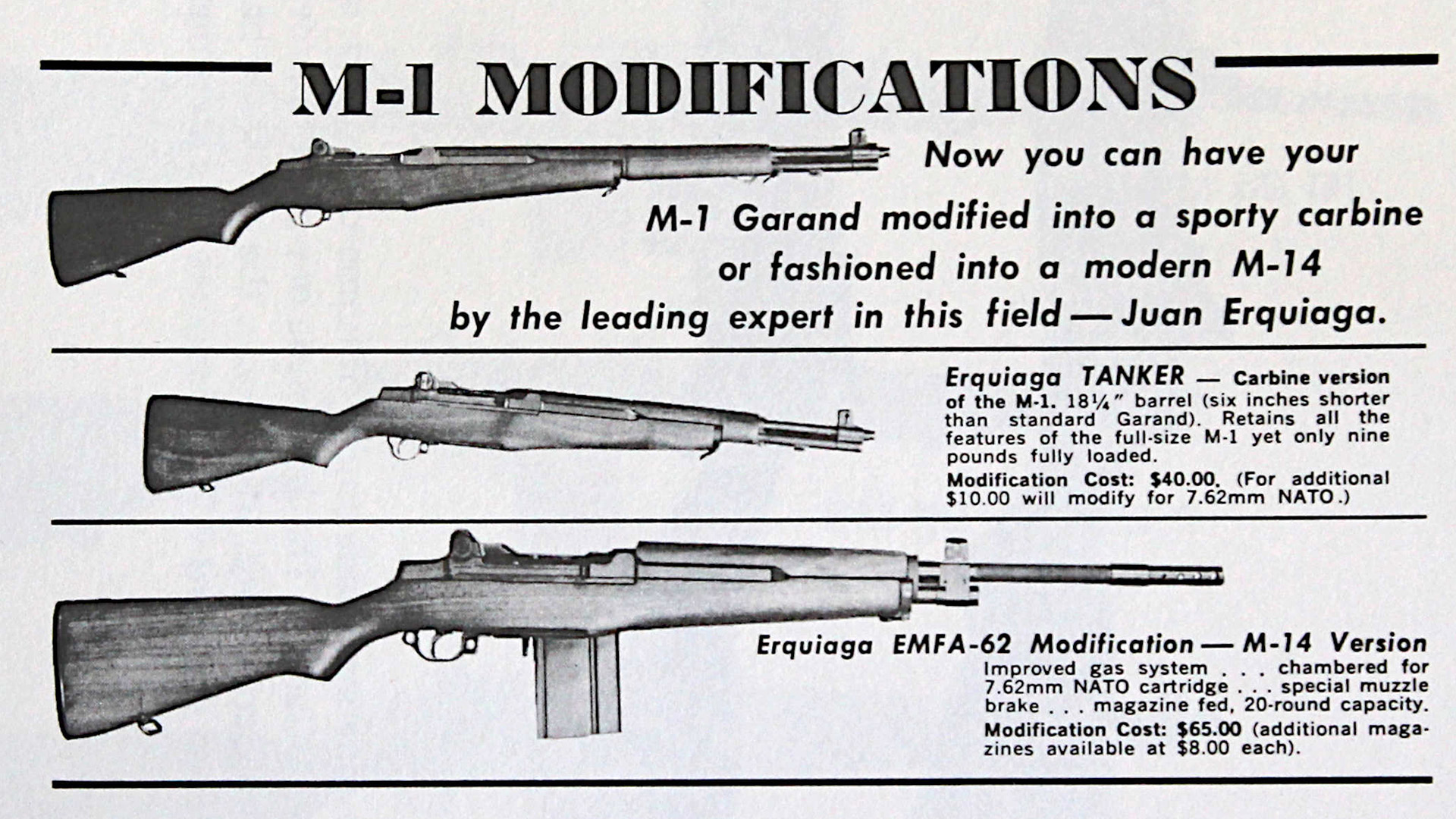 Vintage M1Garand modification ad