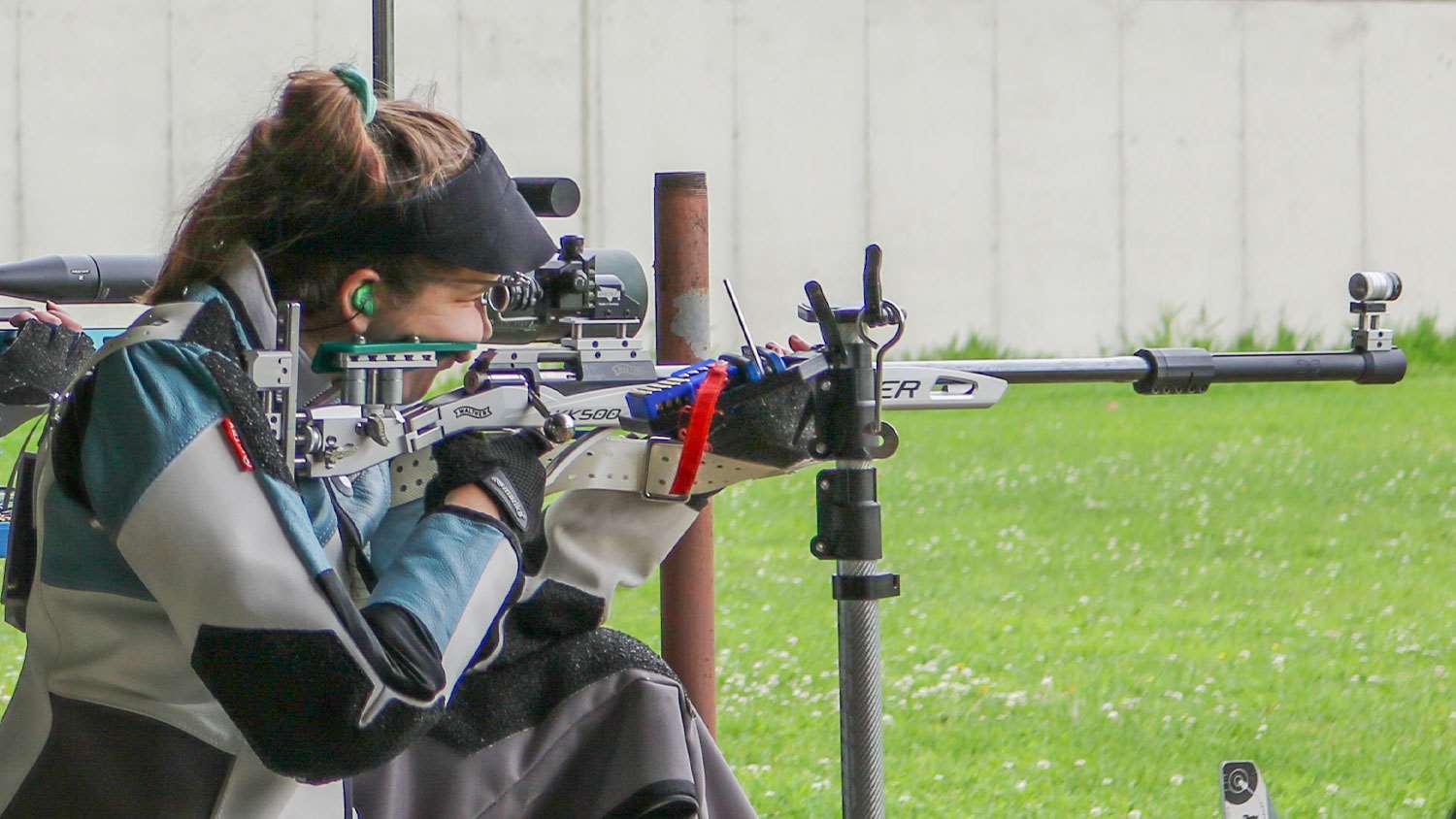 M’Leah Lambdin on the firing line during the 2019 NRA Smallbore Rifle 3-Position Nationals.