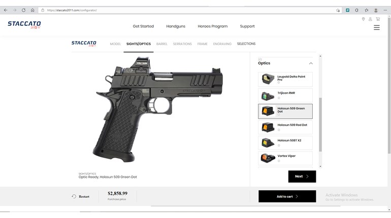 Staccato Launches New Online Gun Configurator