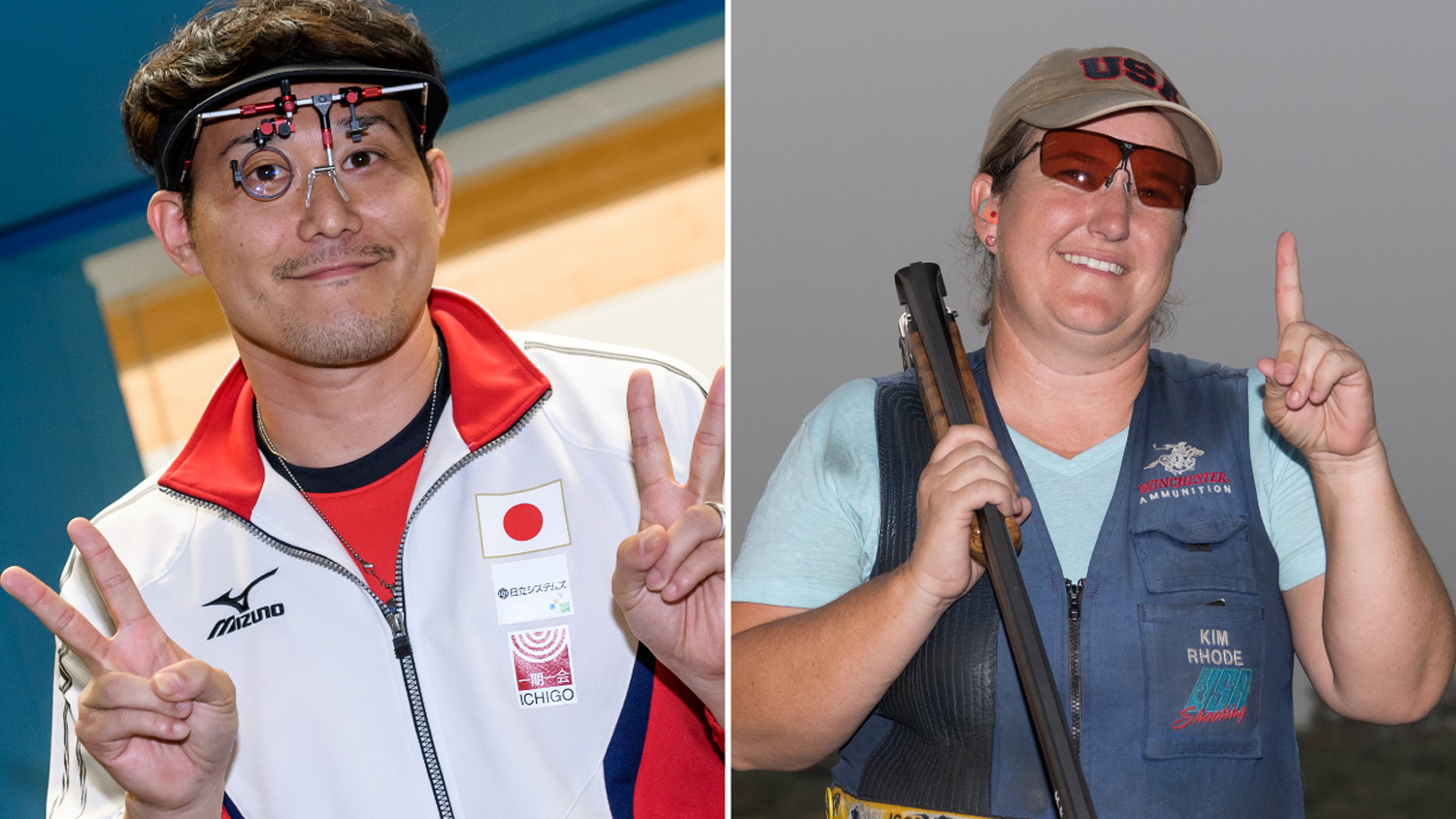 2017 ISSF Shooters of the Year: Matsuda Tomoyuki and Kim Rhode.
