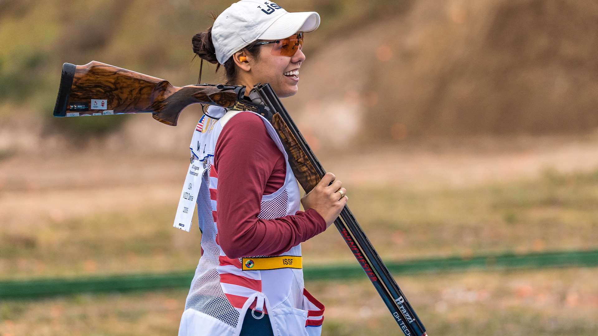 Dania Vizzi with Perazzi shotgun