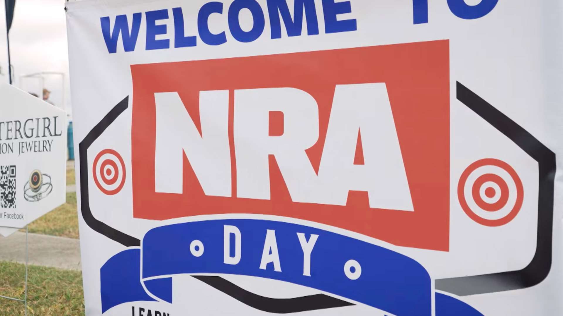 NRA Day welcome banner on display at the National Shooting Complex during the NSCA National Sporting Clays Championship