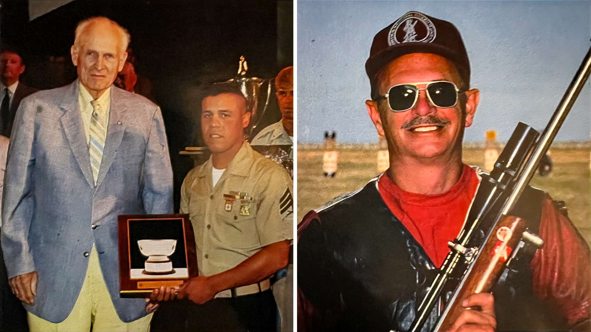 Irvine C. Porter, Sgt. Nelson Ocasio and Kay Anderson at the 1991 NRA National Championships at Camp Perry, Ohio