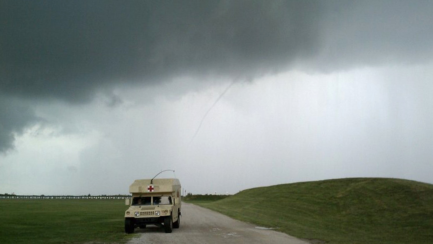 Waterspout over Lake Erie spotted at Camp Perry, circa 2011