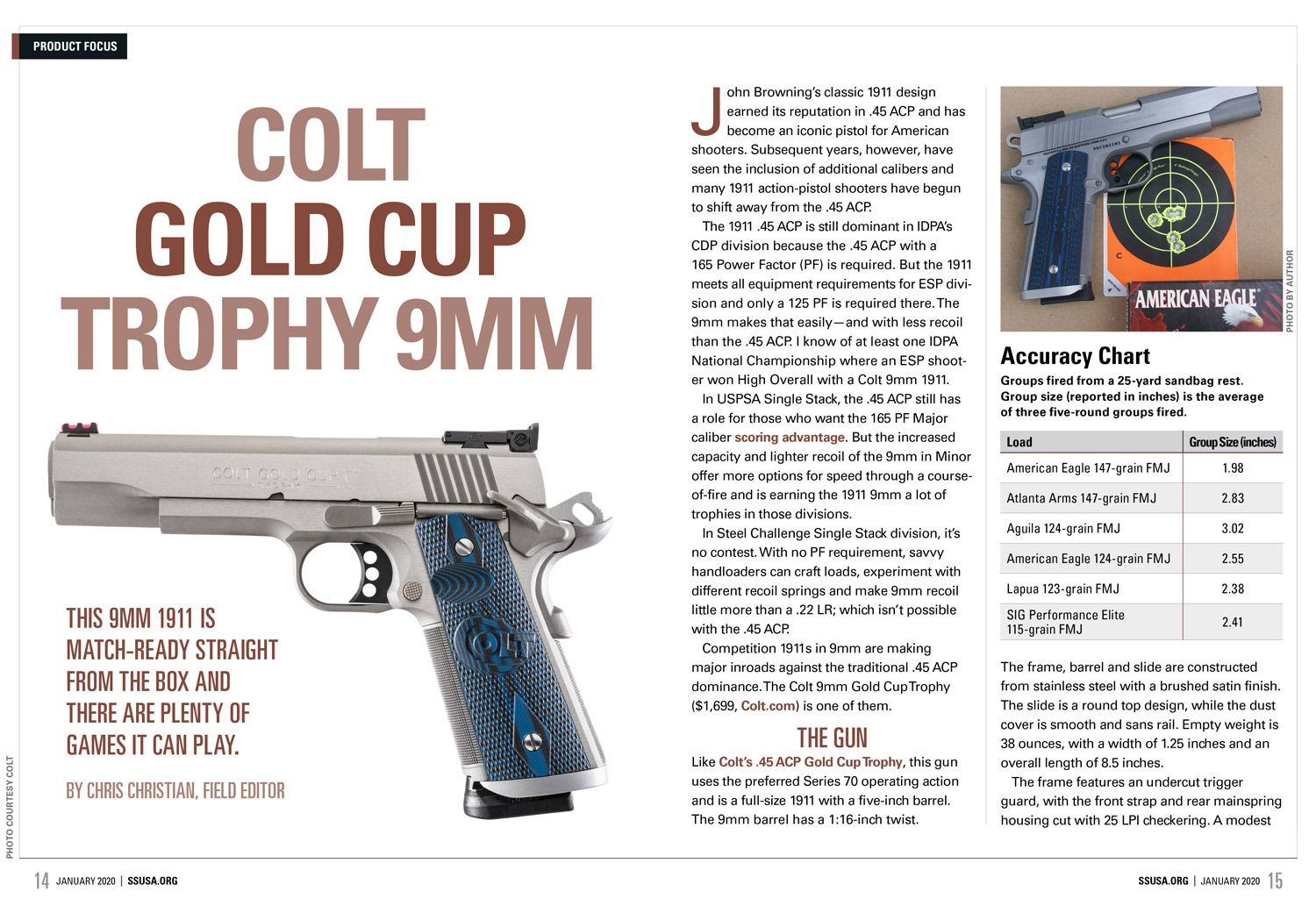 Colt Gold Cup Trophy 9mm