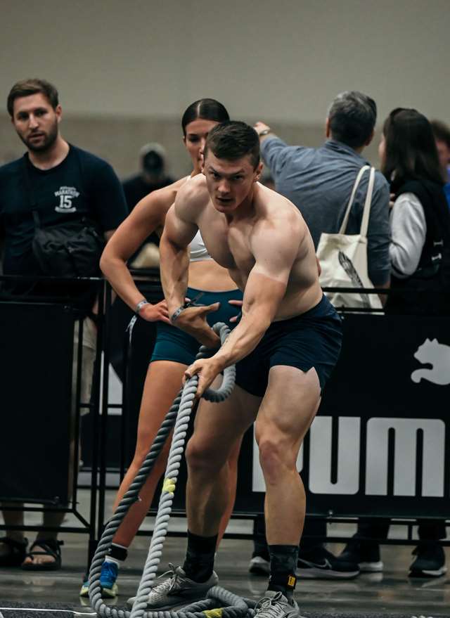 Joey Sauerland during a rope exercise