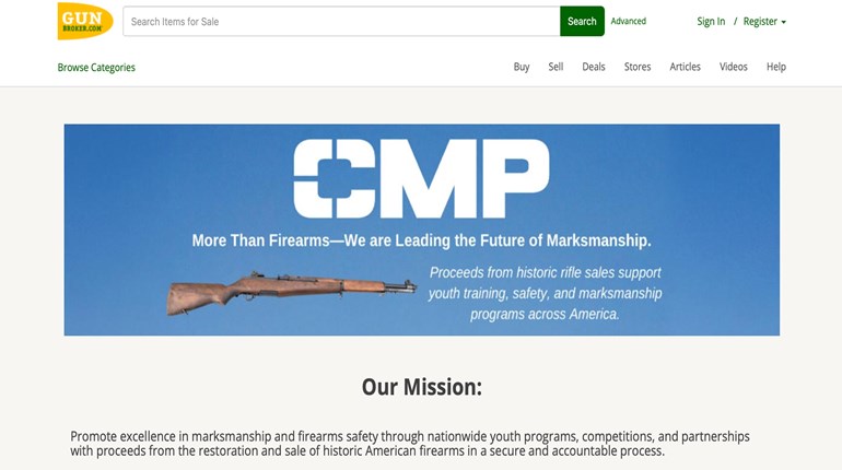 CMP Auctions Move to GunBroker.com in September | An NRA Shooting Sports Journal