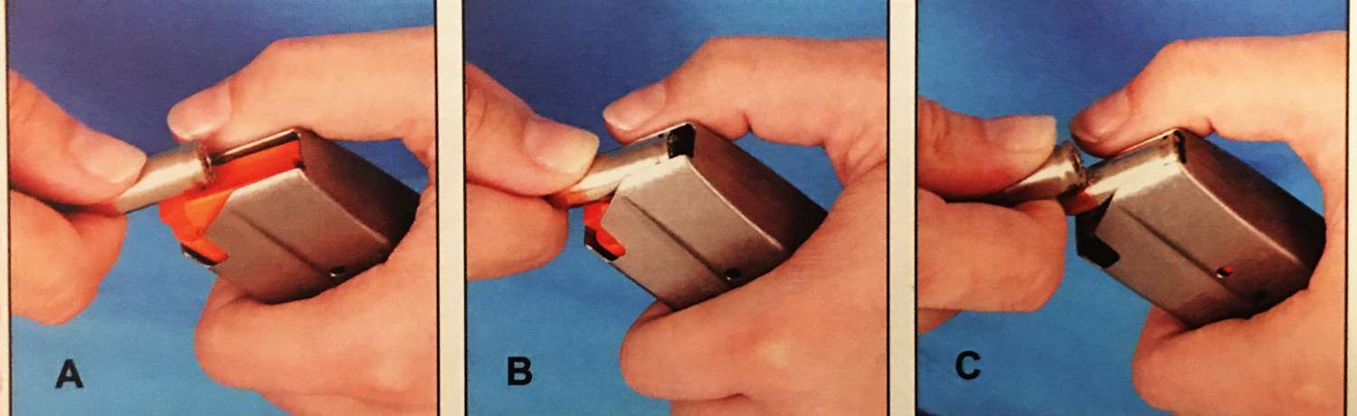 Loading a pistol magazine