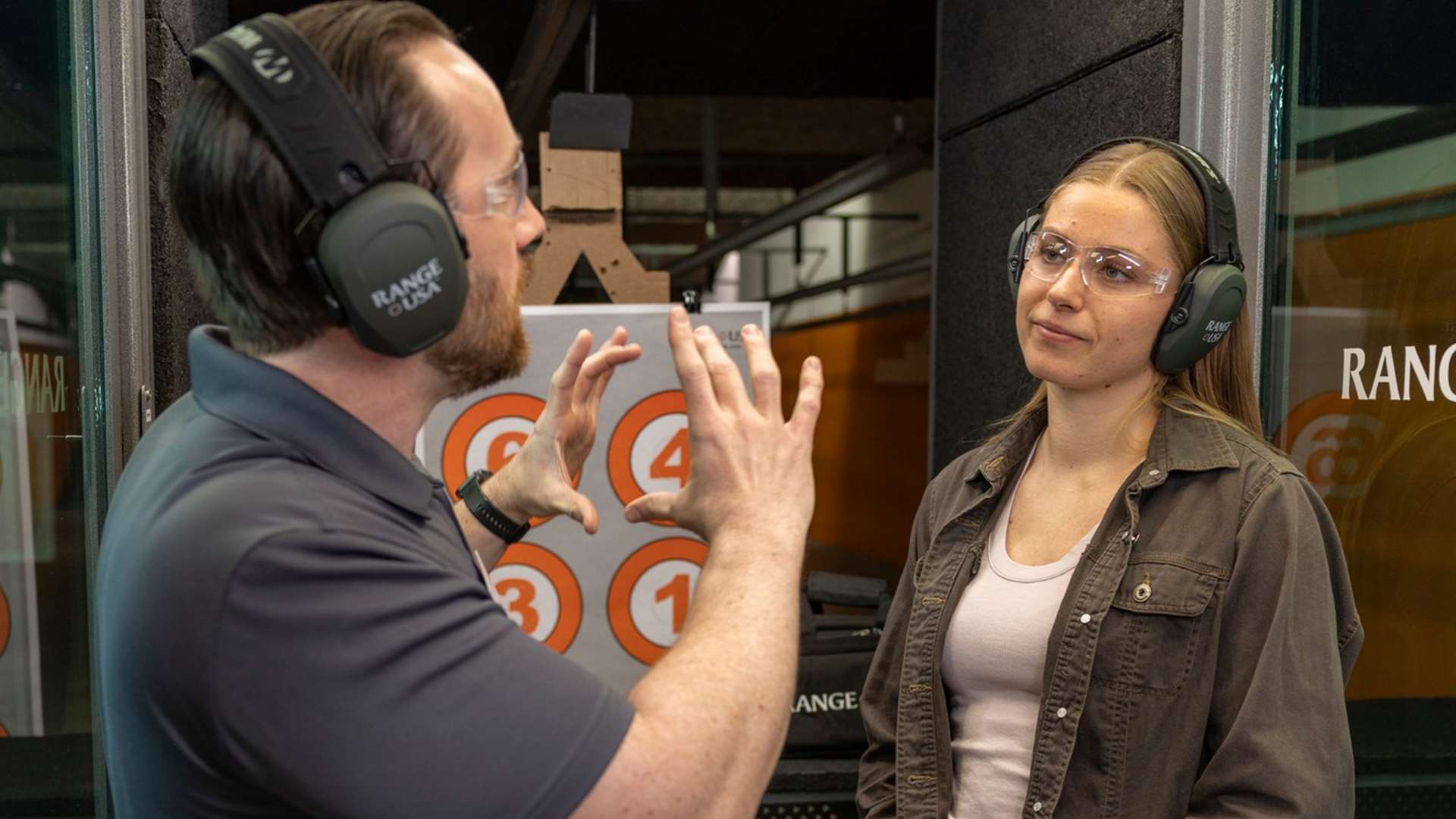 Range USA instructor and customer on the range