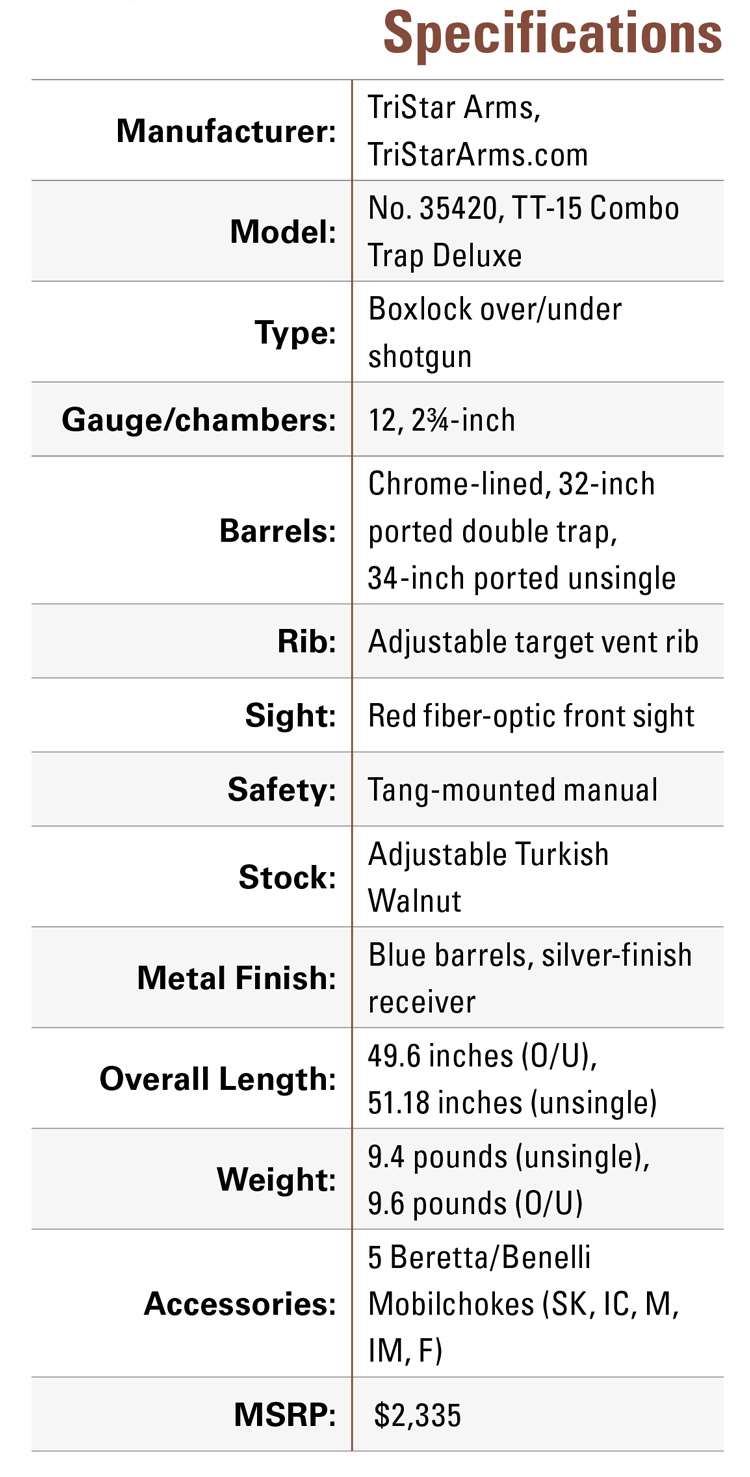 TT-15 Combo Trap Deluxe Specifications