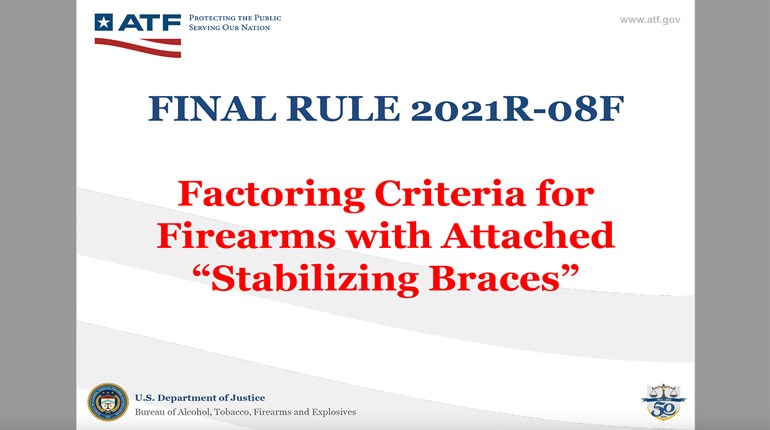 Pistols With ‘Stabilizing Braces’ Are Now NFA Short-Barreled Rifles | An NRA Shooting Sports Journal