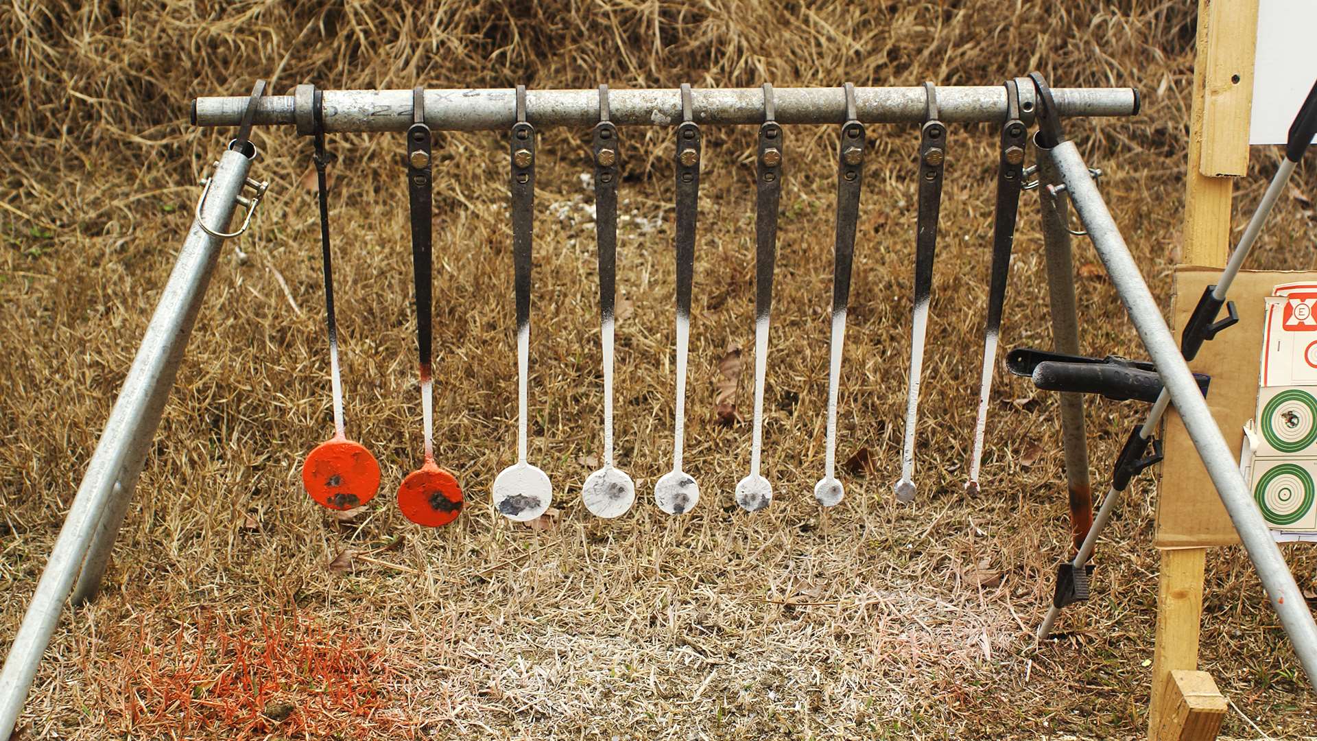 The 100-yard Blackjack plate rack configured for competition use