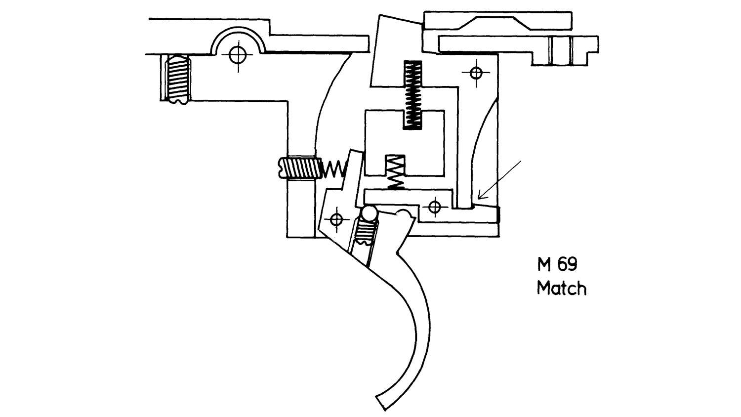 The M69’s trigger is fully adjustable