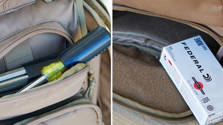 Safariland Shooters’ Range backpack carrying capacity