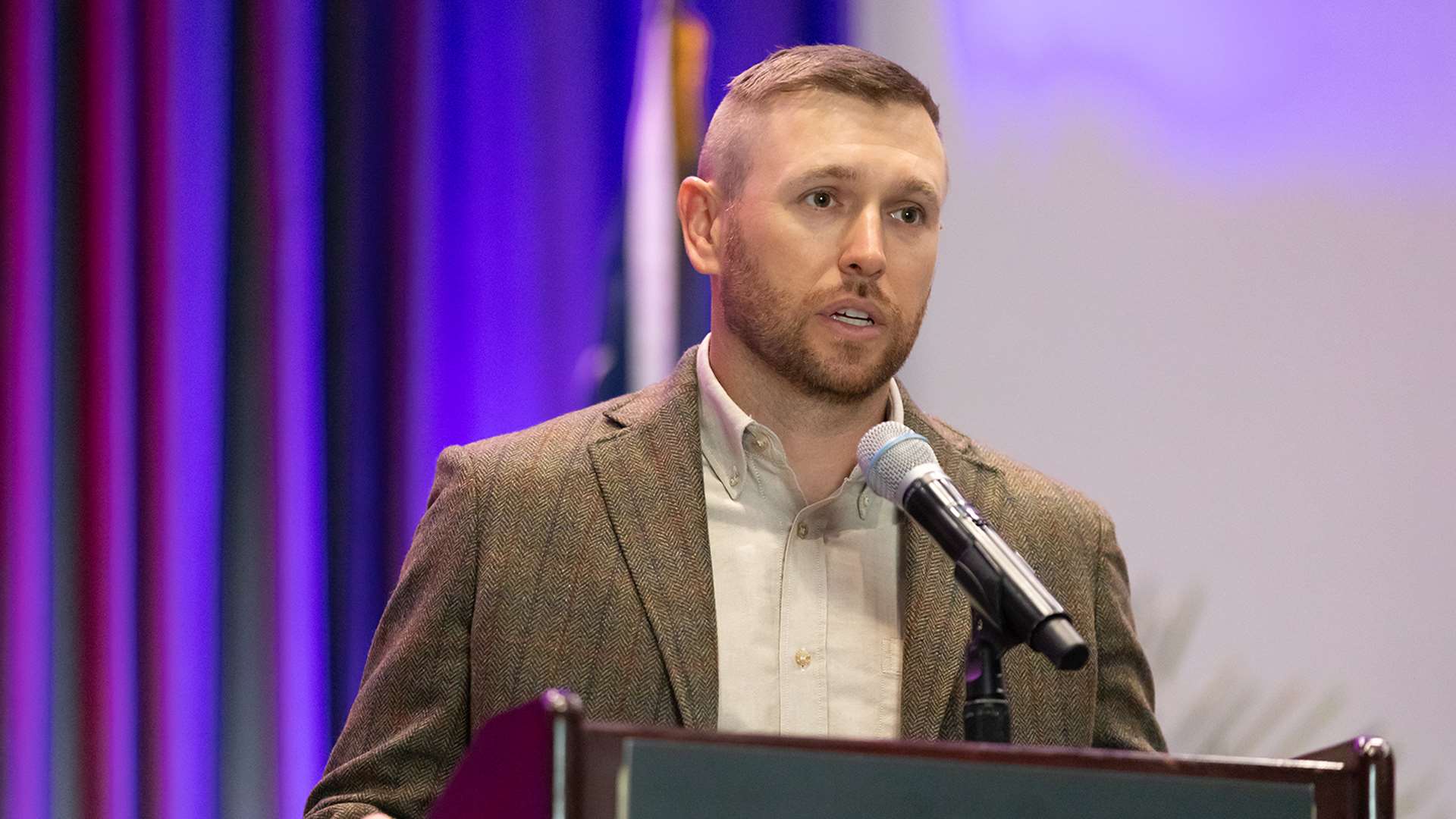 Vincent Hancock at 2026 NRA Golden Bullseye Awards ceremony in Houston, Texas