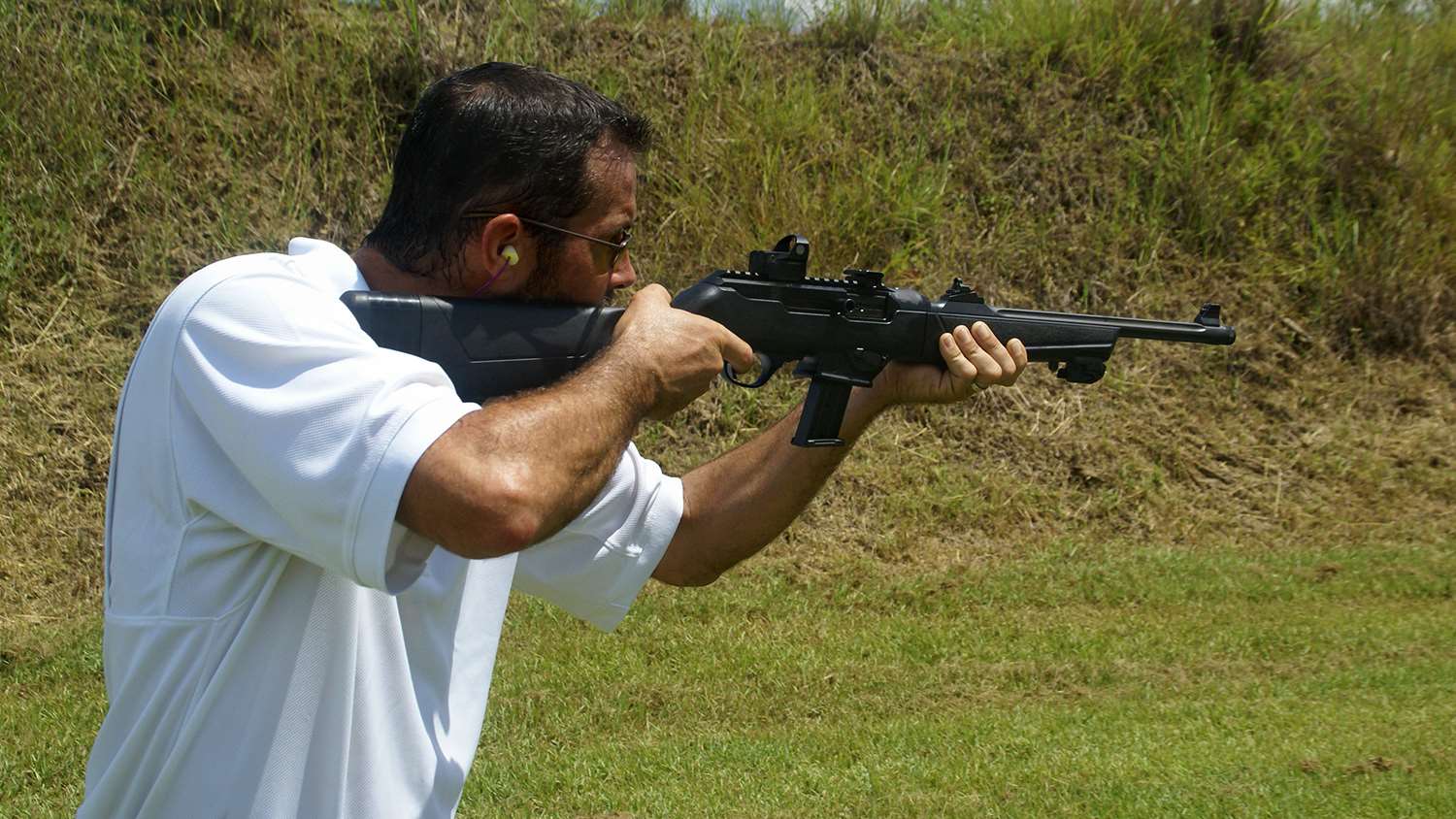 IDPA shooter Trevor Brant with Pistol Caliber Carbine