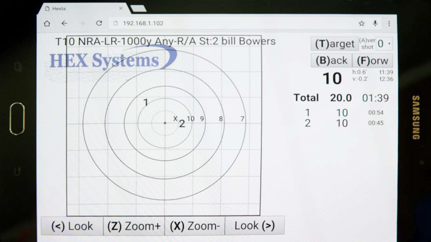 HEX E-target tablet display at Bridgeville R&amp;P