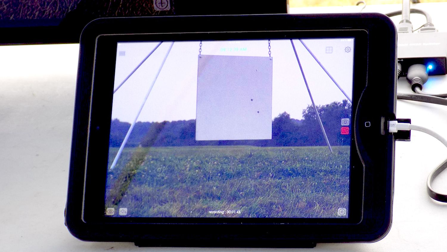 Targetvision feed on a tablet at NRA ELR