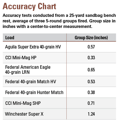 Ruger 10/22 Target Lite Accuracy Chart