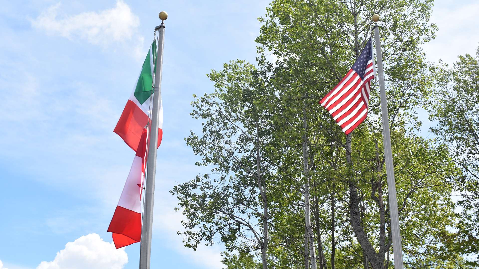 Mexico, U.S. flags