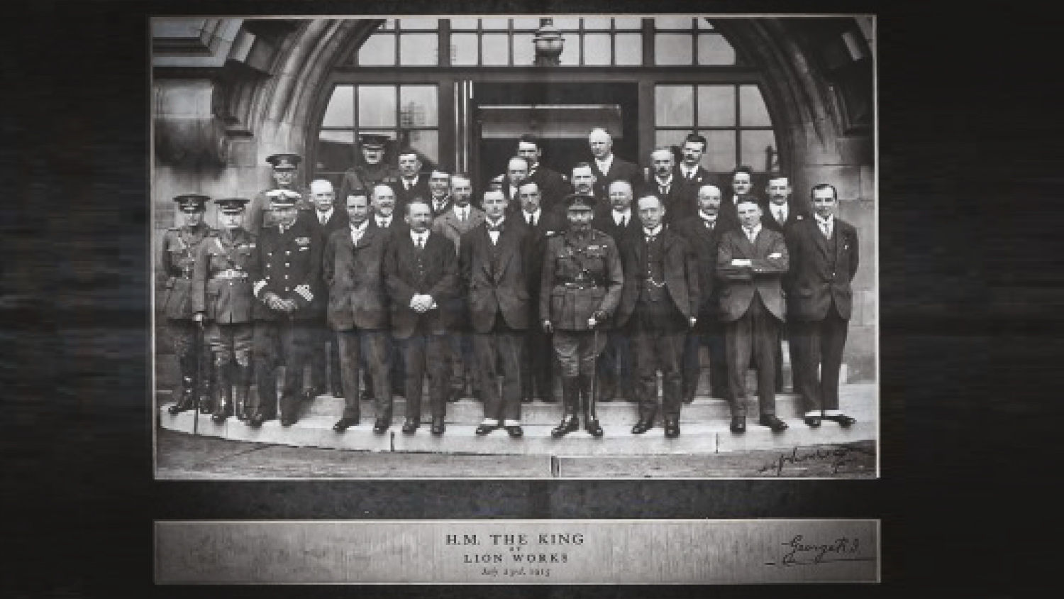 King George V visits the Eley factory in 1915