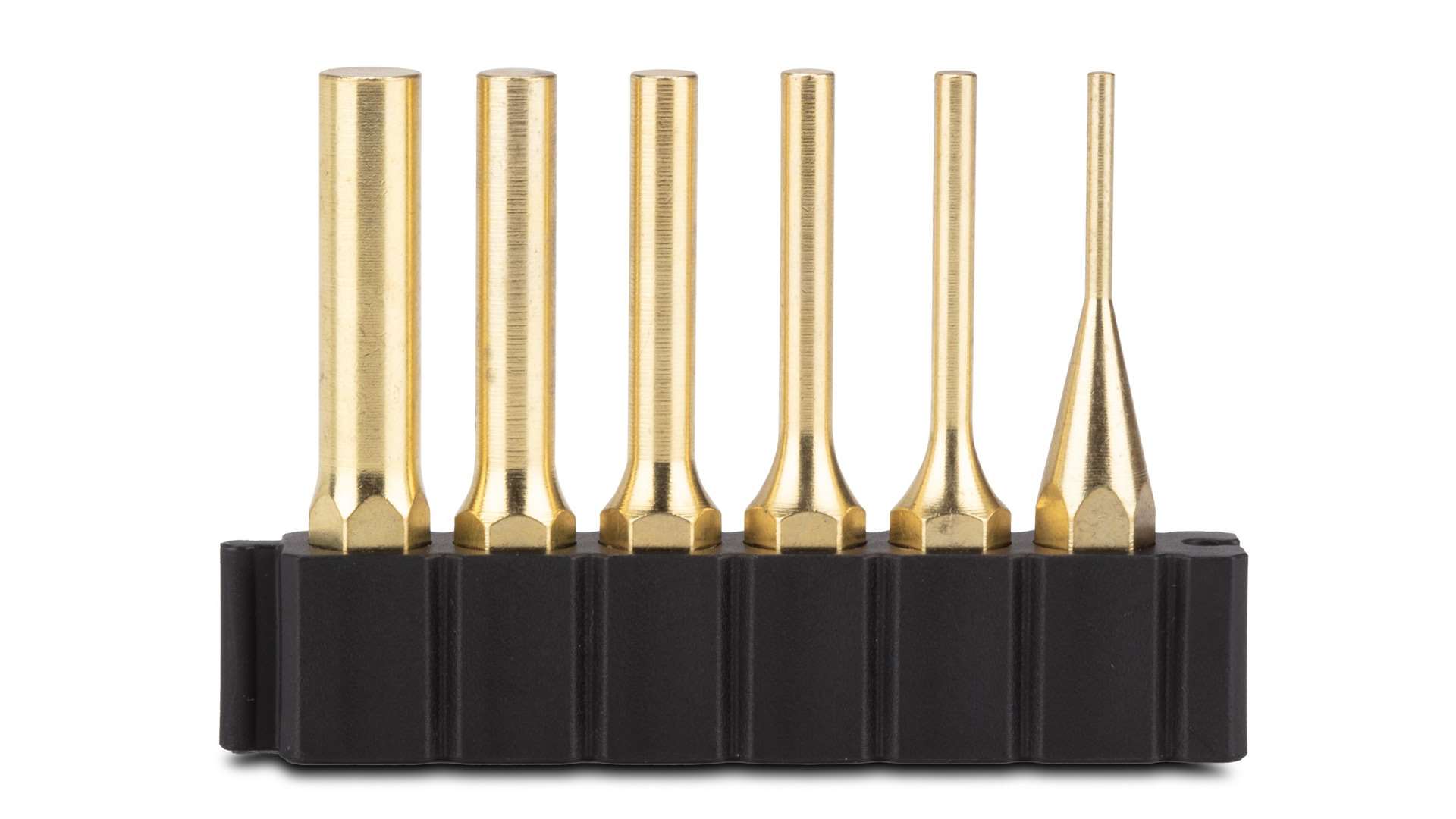 Brass pin punch set