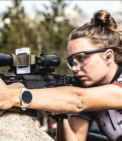 Lauryl Akenhead competing at a NRL Hunter match
