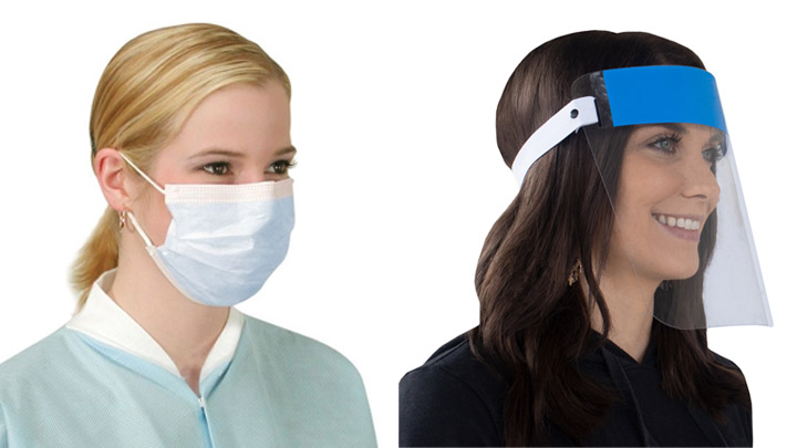 Versacarry face masks and face shields