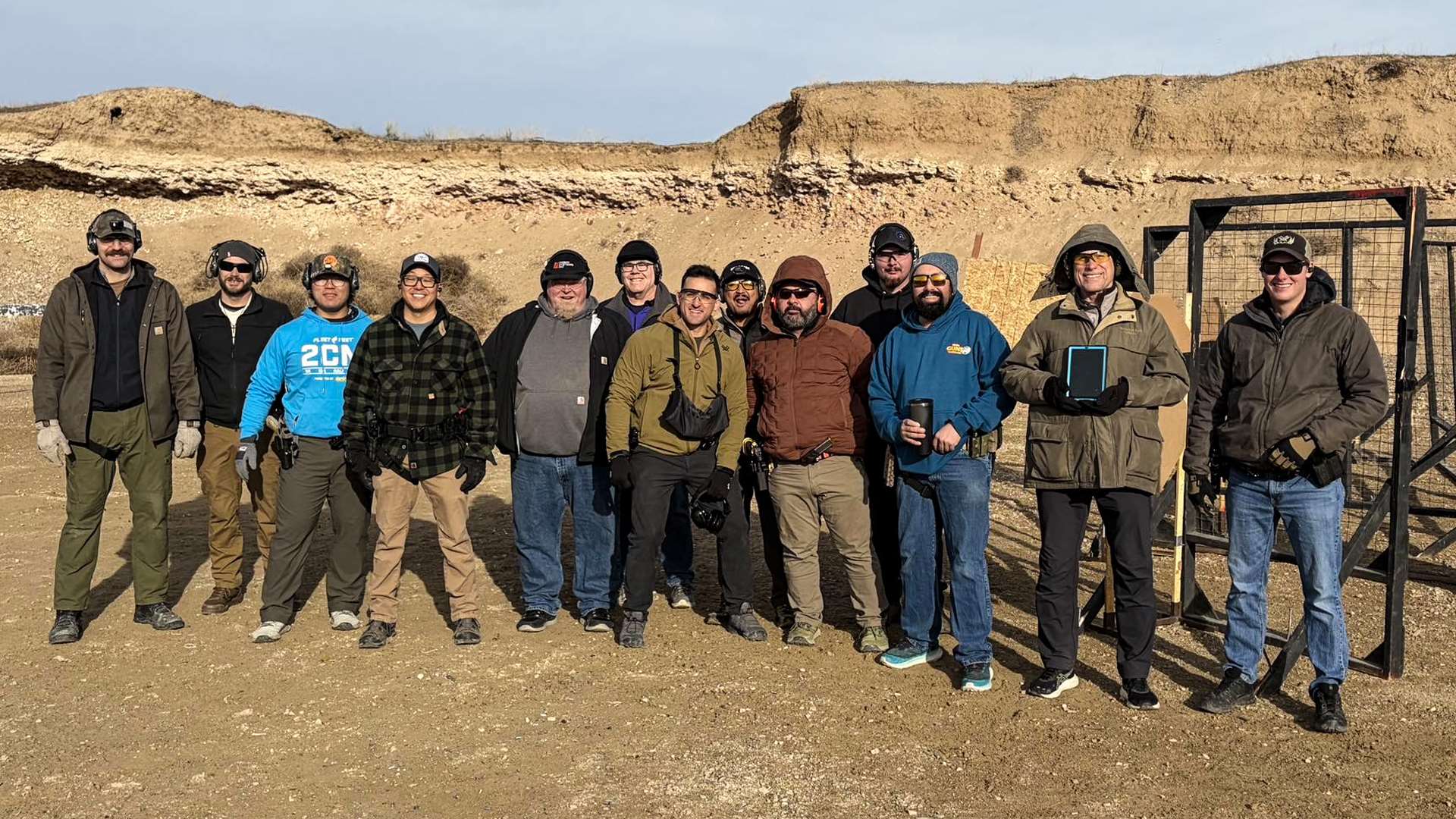 Group photo of recent NROI range officer graduates in Nampa, Idaho, who help support USPSA and Steel Challenge match operations nationwide