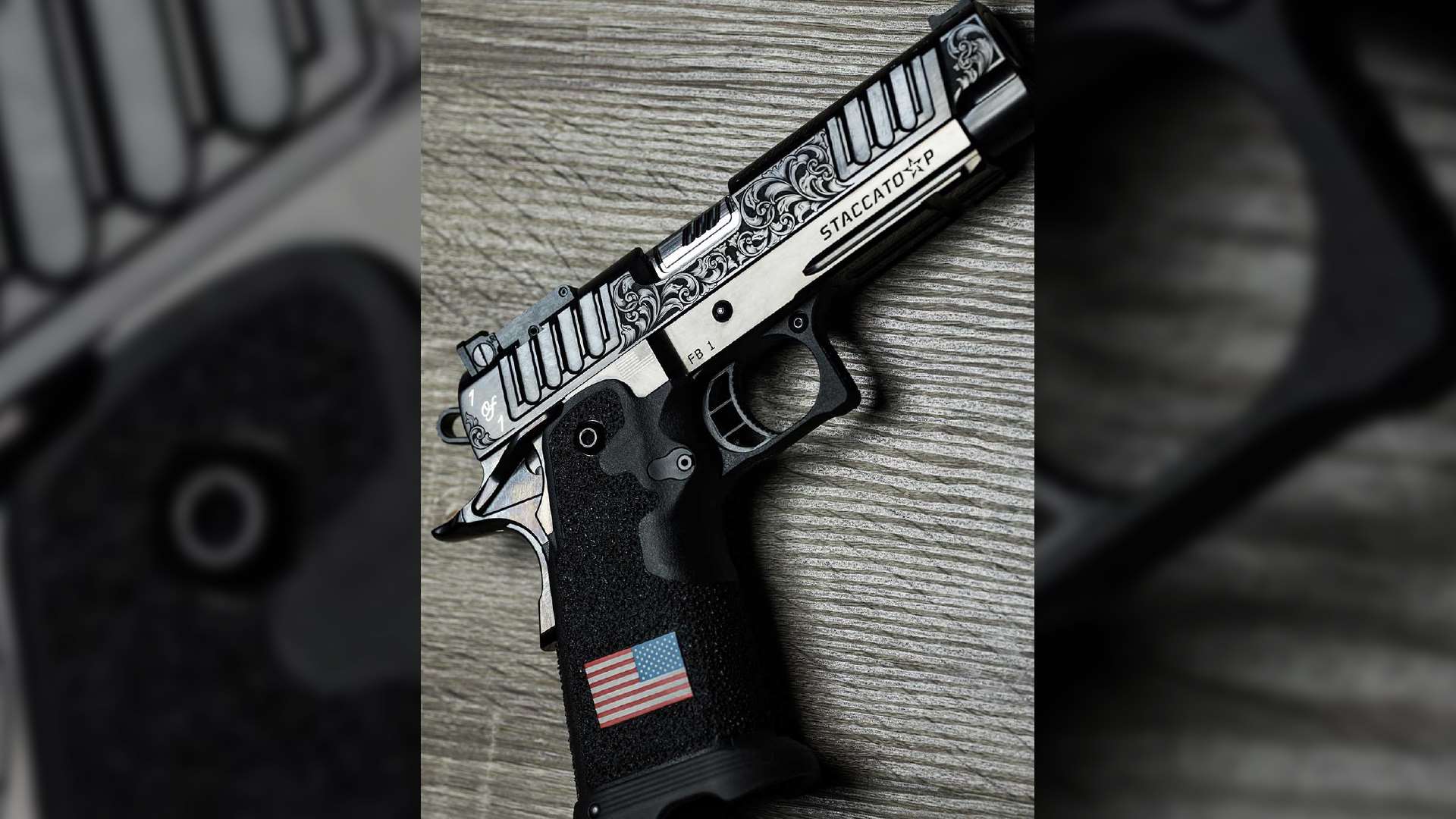 Commemorative Staccato P pistol for auction