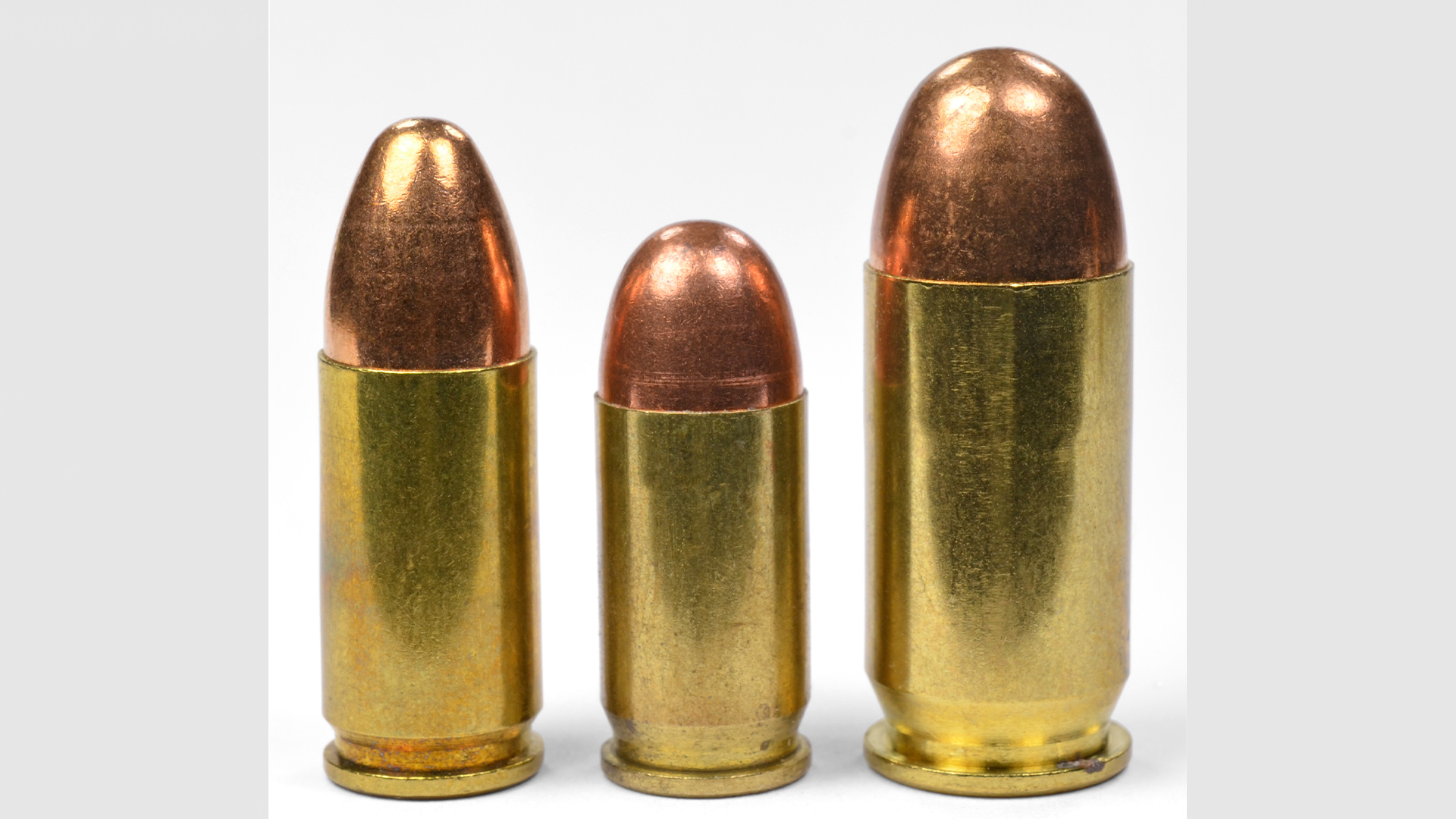 .380 ACP, .45 ACP &amp; 9mm rounds