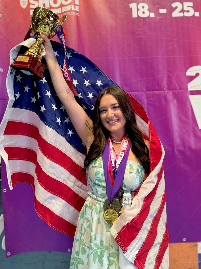 Justine Williams with trophy