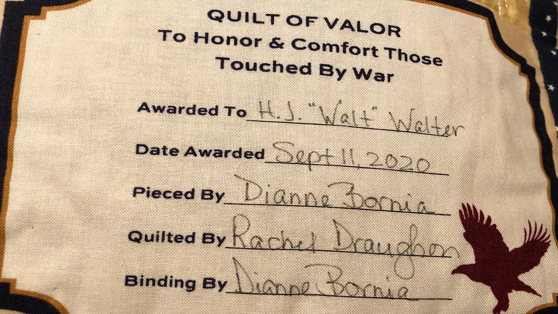 Quilts of Valor | Walt Walter