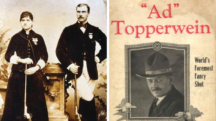 Annie Oakley, Frank Butler and Adolph Topperwein