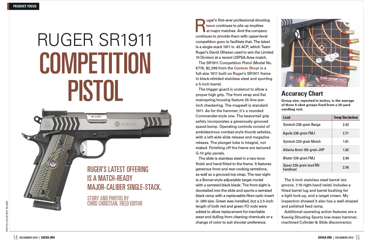Ruger SR1911 Competition Pistol .45 ACP