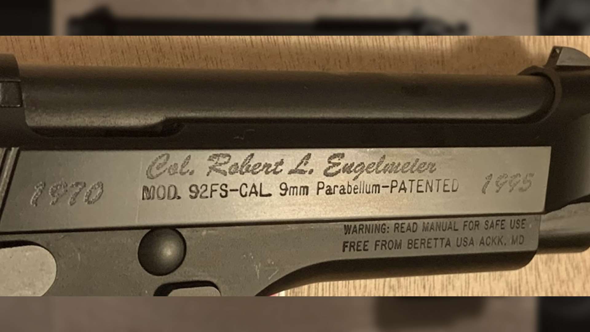 Beretta pistol engraving