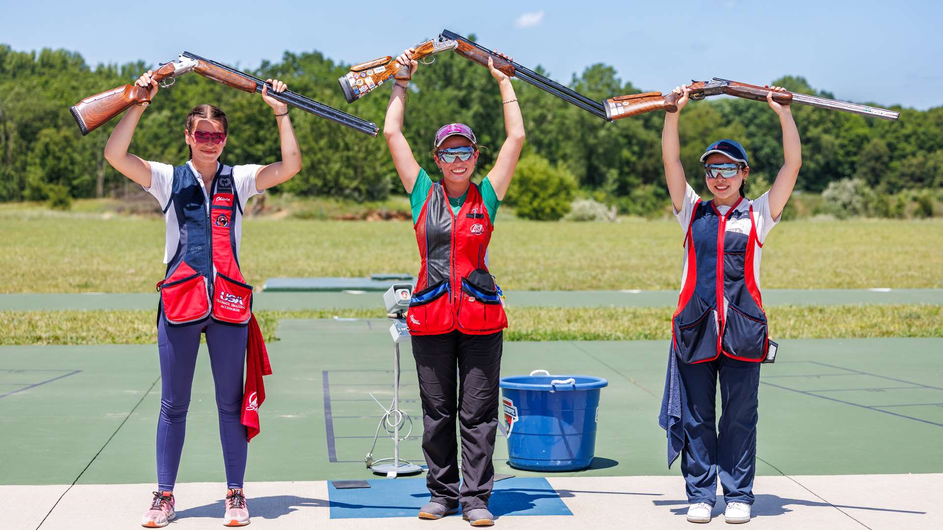 Women's trap top three