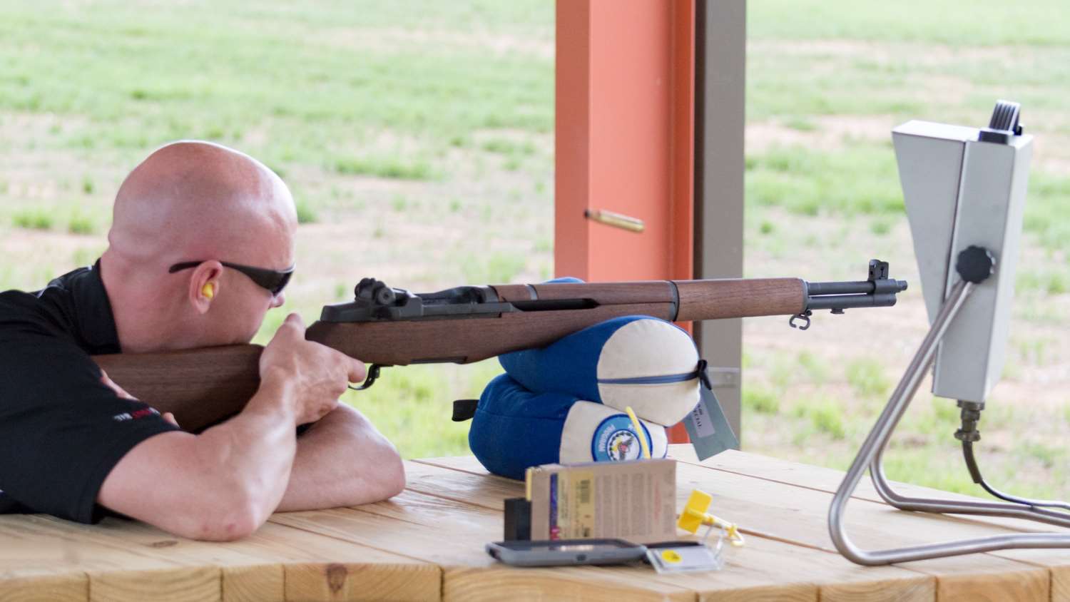 Justin Petrick of Springfield Armory at Talladega with an M1 Garand Rifle