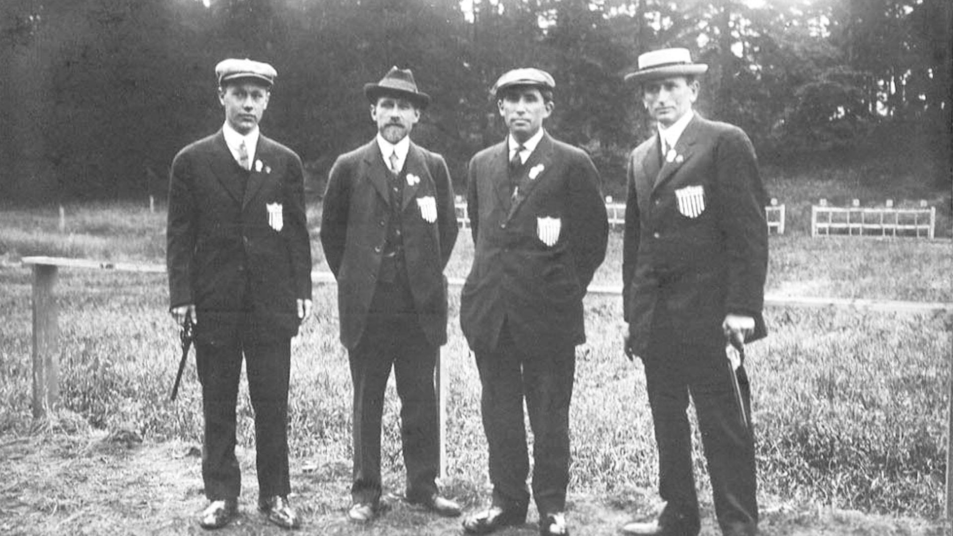 Members of the 1912 U.S. Olympic Pistol Team