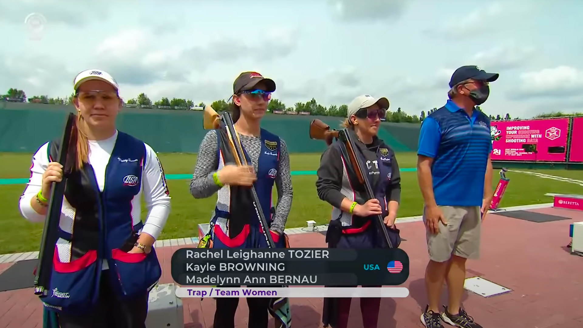 Maddy Bernau and 2021 ISSF bronze U.S. women&#x27;s trap team