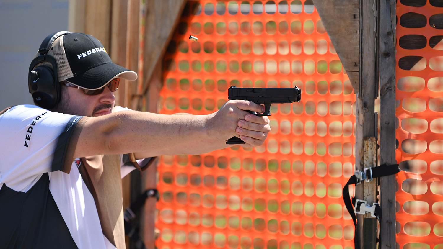 John Parker shooting Federal&#x27;s Syntech Action Pistol 9mm 150-grain polymer jacket lead core bullet ammo